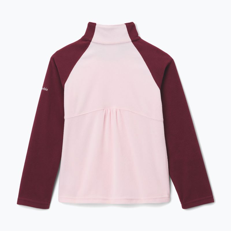 Children's fleece sweatshirt Columbia Glacial Fleece satin pink/rich wine 2
