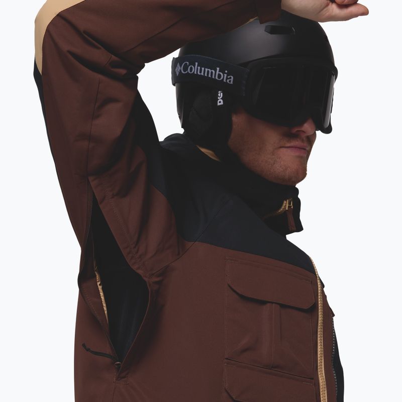 Men's snowboard jacket Columbia Coreshot tobacco/black/canoe 8