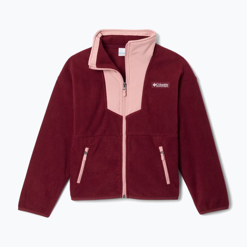 Children's fleece sweatshirt Columbia Sequoia Grove Full Zip Fleece rich wine/eraser pink