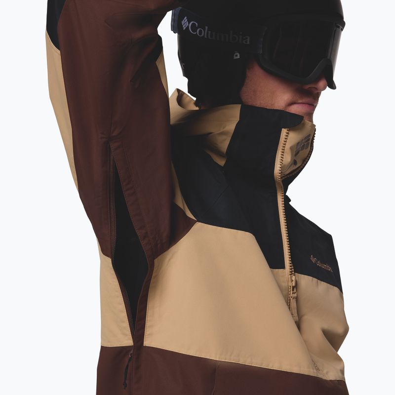 Men's snowboard jacket Columbia Coreshot Shell Anorak tobacco/canoe/black 8