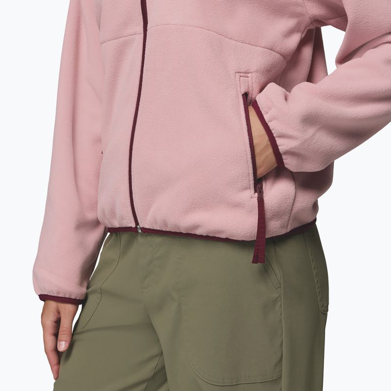 Women's sweatshirt Columbia Sequoia Grove Full Zip eraser pink/rich wine 7