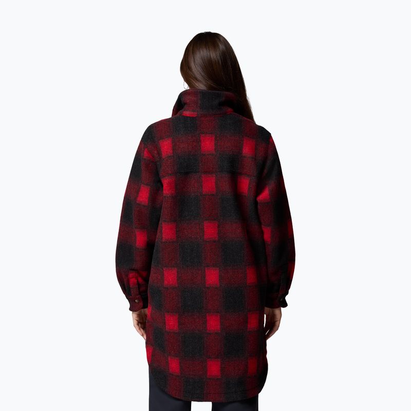 Women's shirt Columbia Wildbest Venture Long Fleece Coat mountain red blurred ombre 3