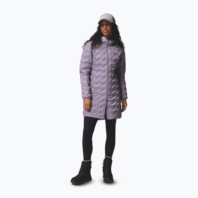 Women's down coat Columbia Delta Ridge II Long Down shale purpe 4