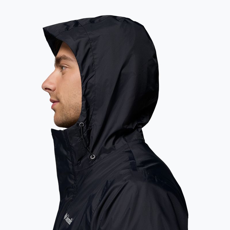 Men's rain jacket Columbia Pouring Adventure III black/city grey 6