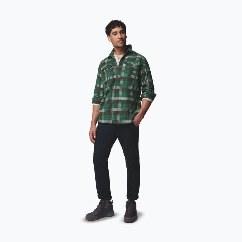 Men's shirt Columbia Flare Gun Stretch Flannel rain forest trails edge plaid 2