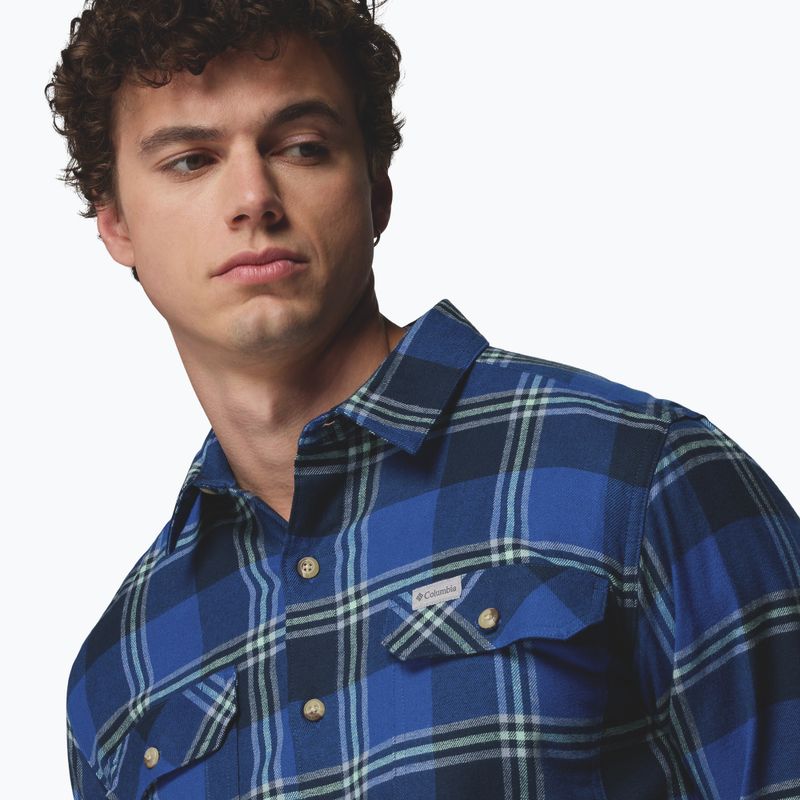 Men's shirt Columbia Flare Gun Stretch Flannel mtn blue trails edge plaid 6