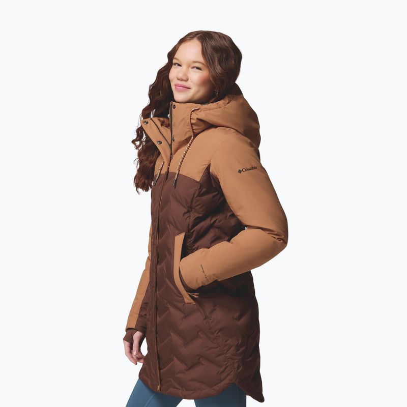 Women's down coat Columbia Mountain Croo III Mid Down tobacco/camel brown 4
