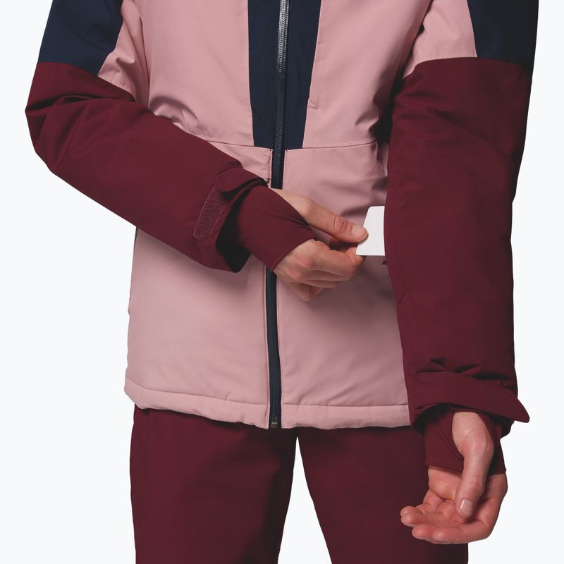 Women's ski jacket Columbia Liftline eraser pink/collegiate navy/rich wine 10