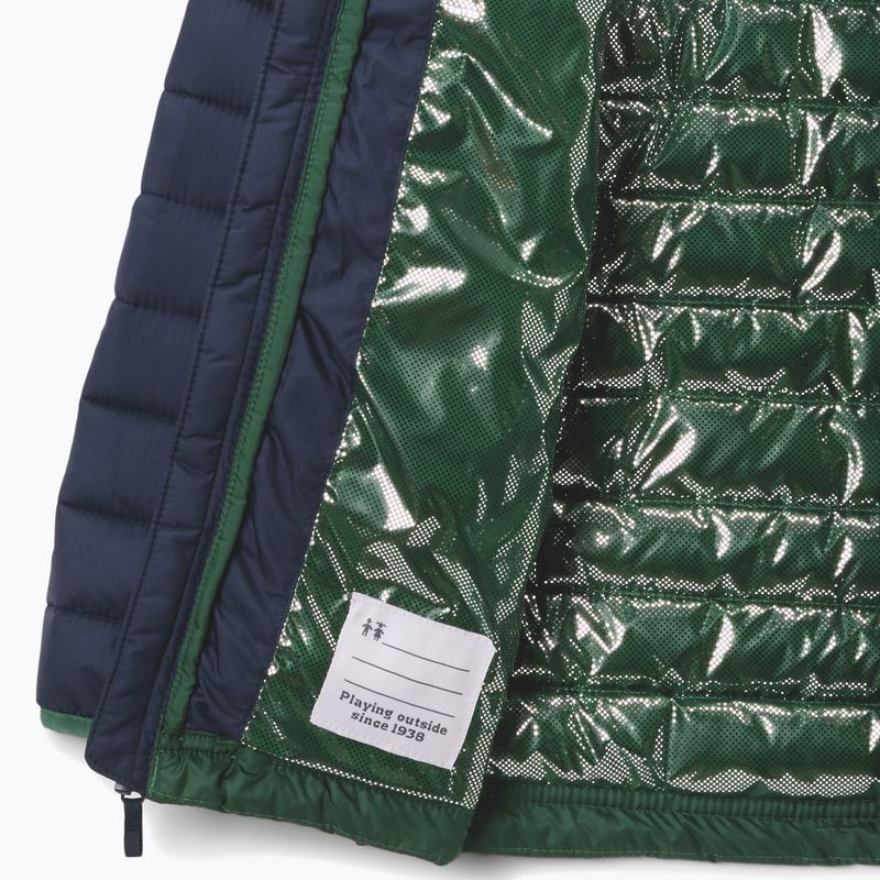 Children's jacket Columbia Powder Lite II Hooded rain forest/collegiate navy 10