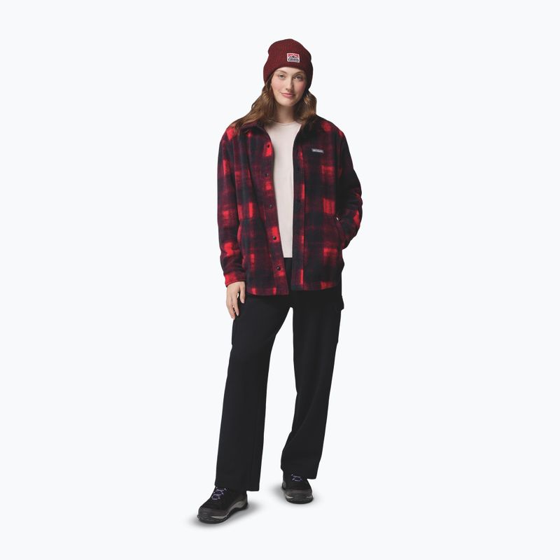 Women's shirt Columbia Benton Springs mountain red omblur tonal 2