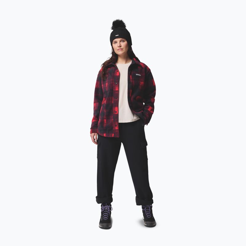 Women's shirt Columbia Benton Springs mountain red omblur tonal 4