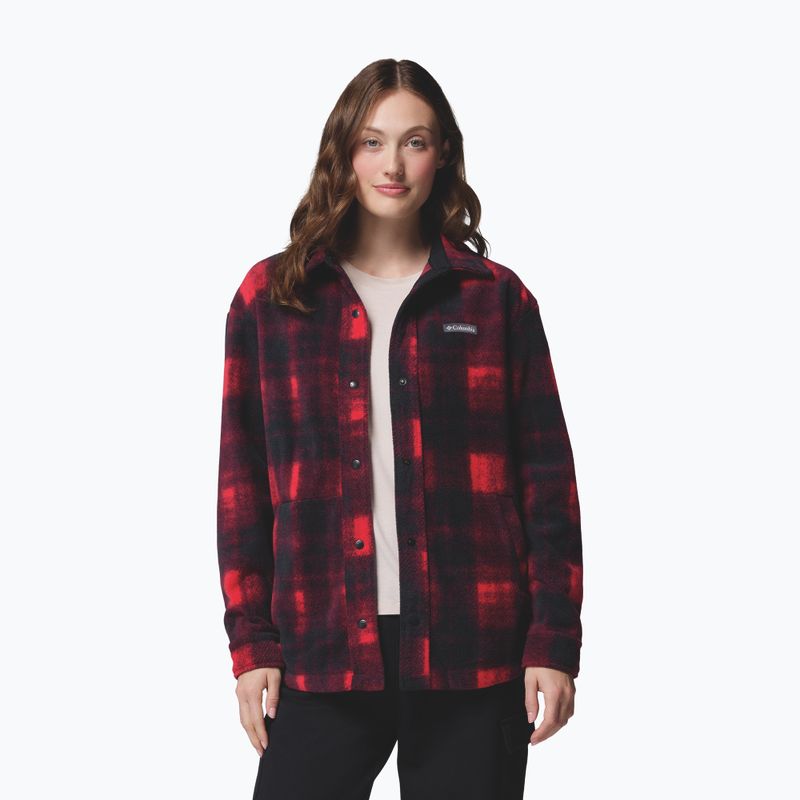 Women's shirt Columbia Benton Springs mountain red omblur tonal 6