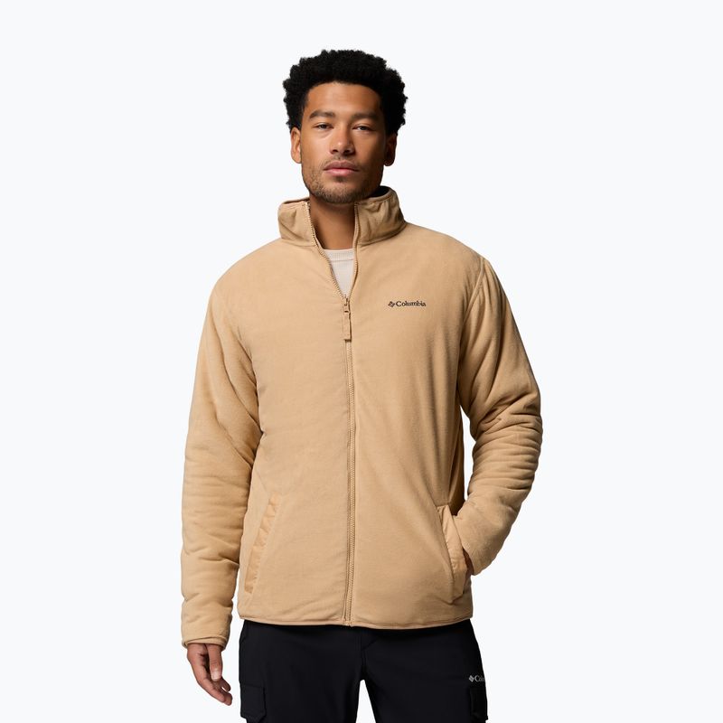 Men's fleece sweatshirt Columbia Winter Pass Reversible canoe/dark stone/peaked tonal 6