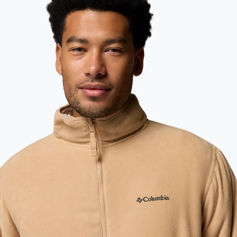 Men's fleece sweatshirt Columbia Winter Pass Reversible canoe/dark stone/peaked tonal 9