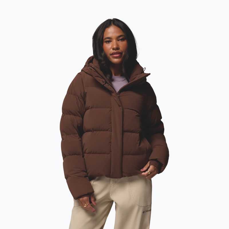 Women's down jacket Columbia Amaze Puff Hooded tobacco