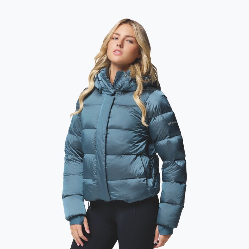 Women's down jacket Columbia Amaze Puff Hooded everblue high shine 4