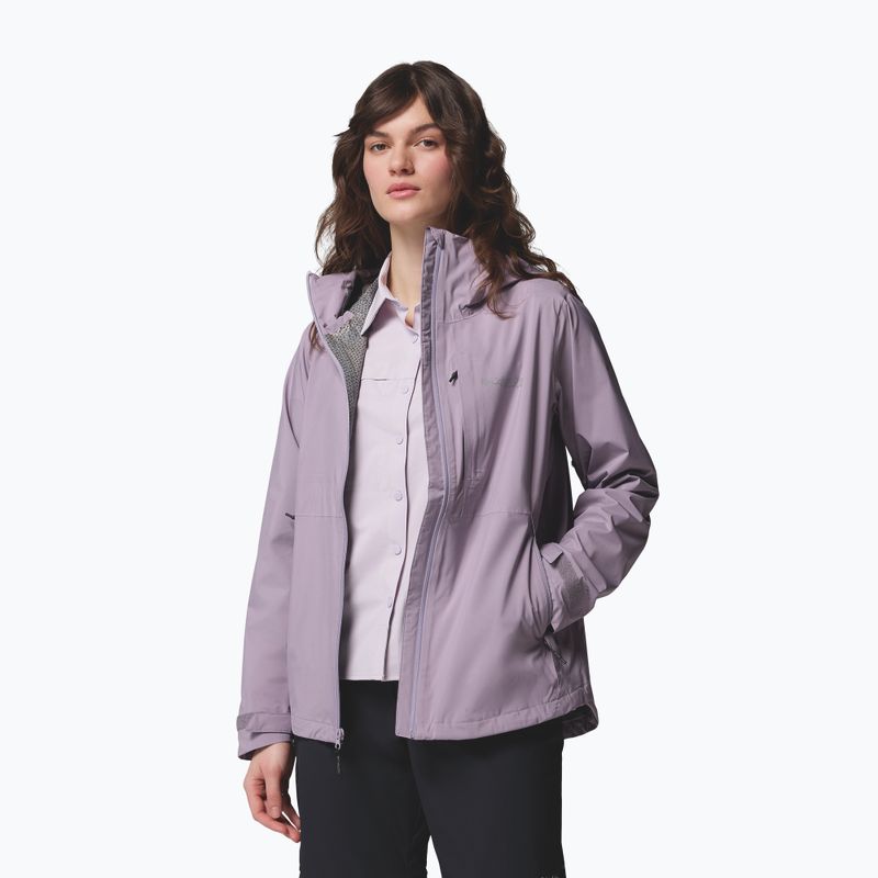 Women's rain jacket Columbia OmniTech AmpliDry II shale purple 5