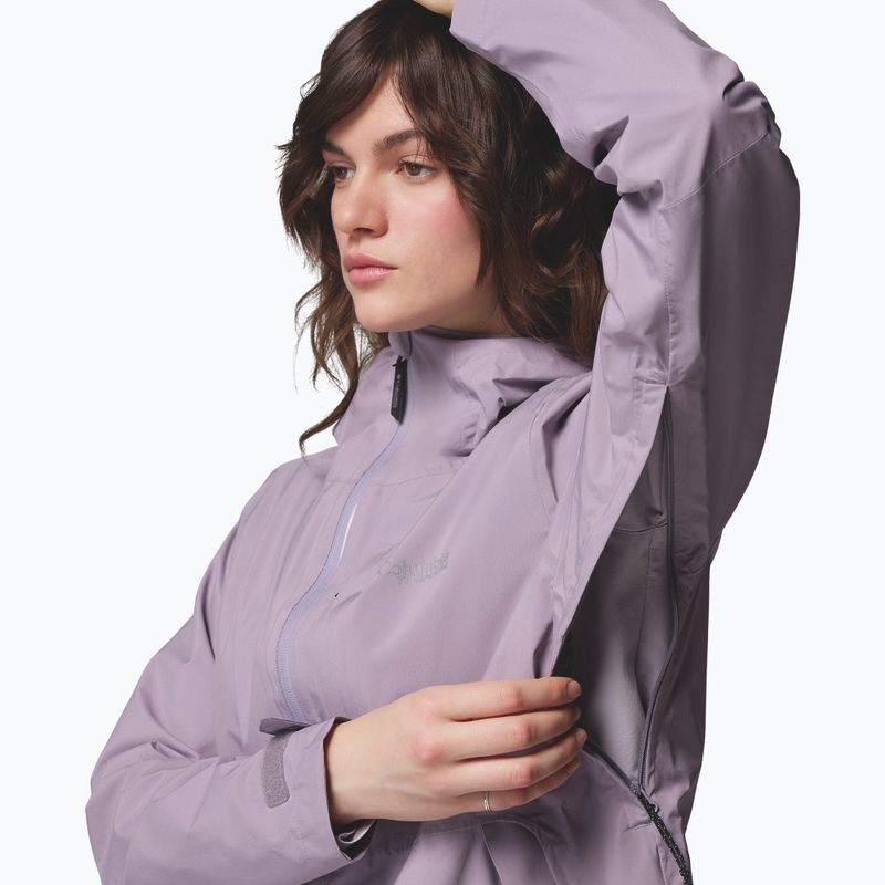 Women's rain jacket Columbia OmniTech AmpliDry II shale purple 10