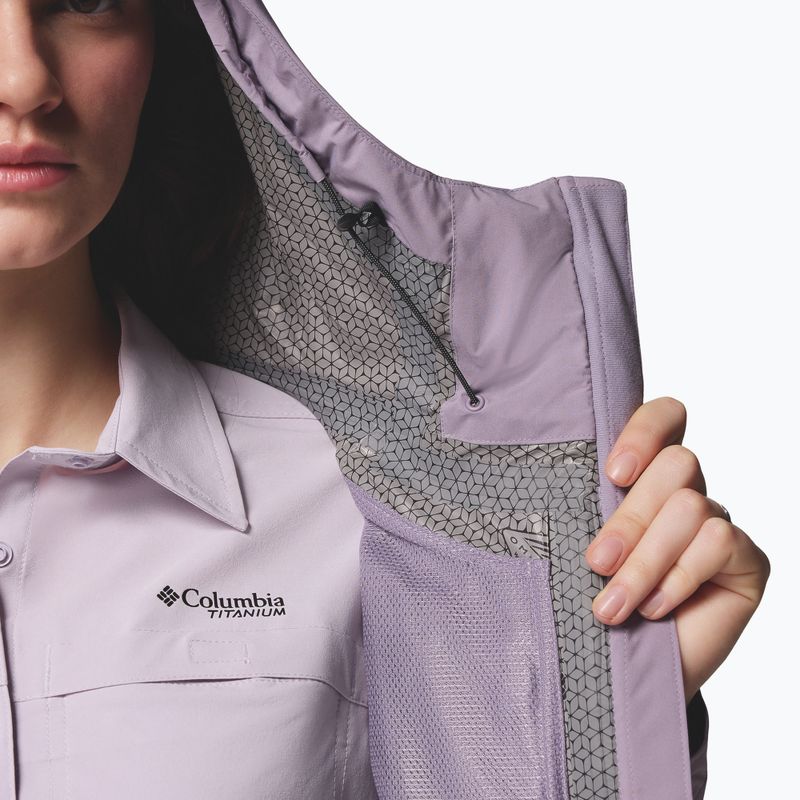 Women's rain jacket Columbia OmniTech AmpliDry II shale purple 12
