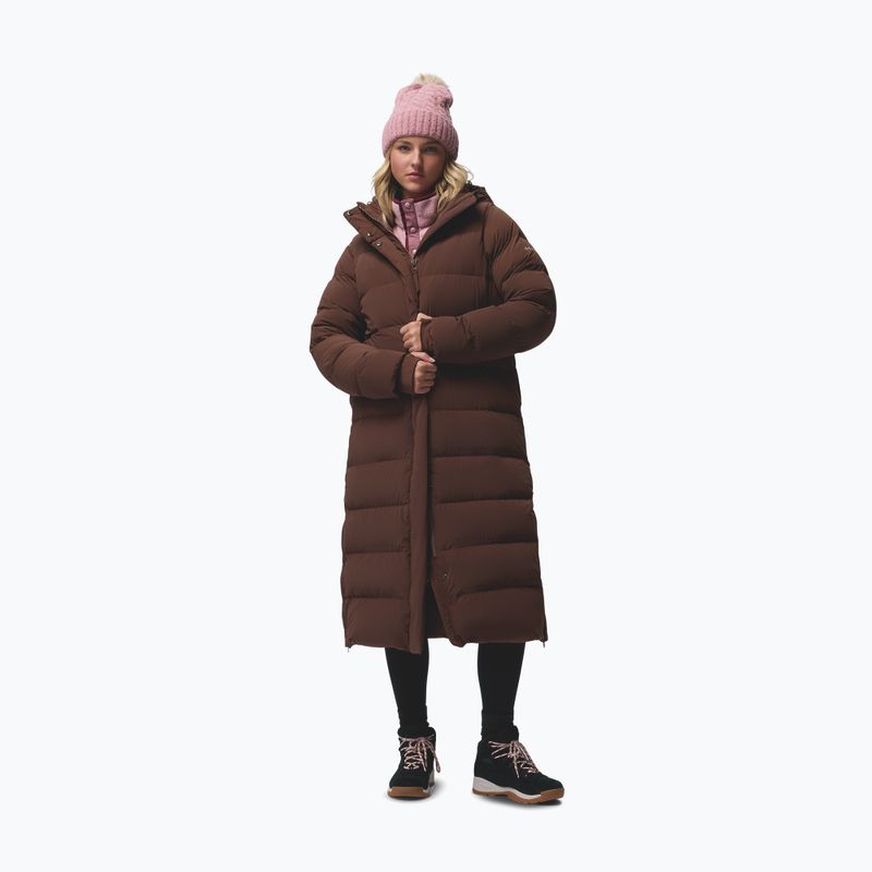 Women's down coat Columbia Amaze Puff Long Hooded tobacco