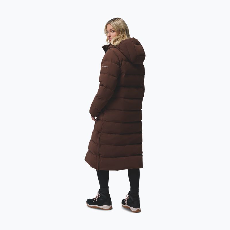 Women's down coat Columbia Amaze Puff Long Hooded tobacco 3