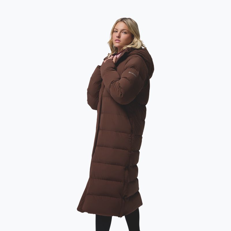 Women's down coat Columbia Amaze Puff Long Hooded tobacco 5