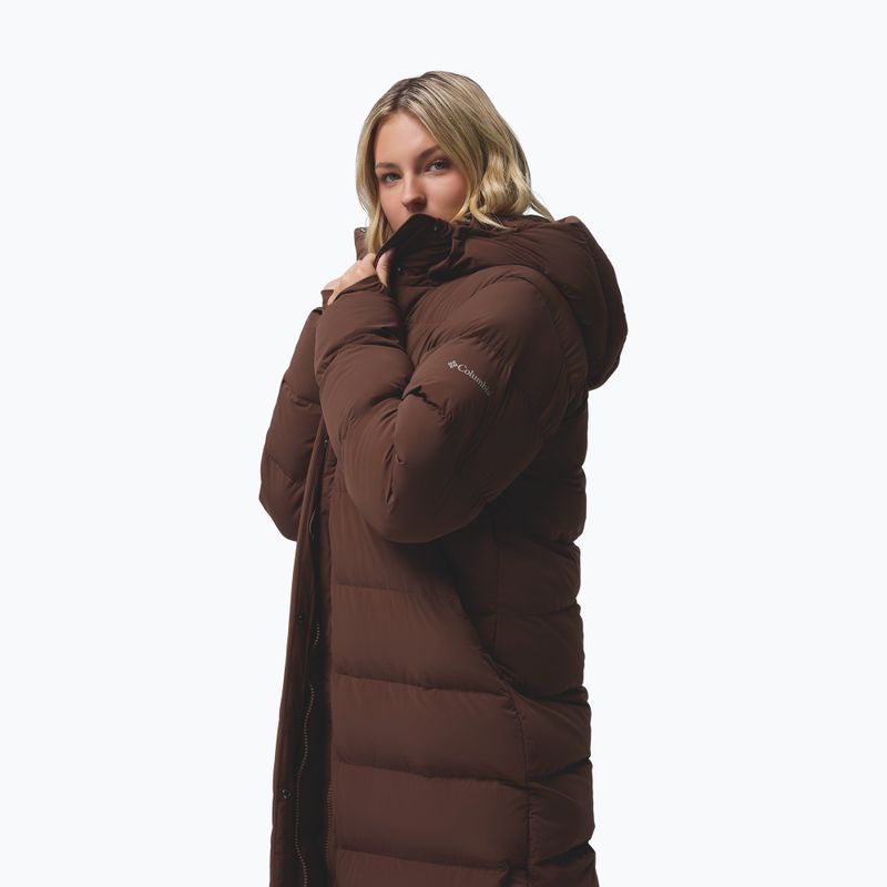Women's down coat Columbia Amaze Puff Long Hooded tobacco 6