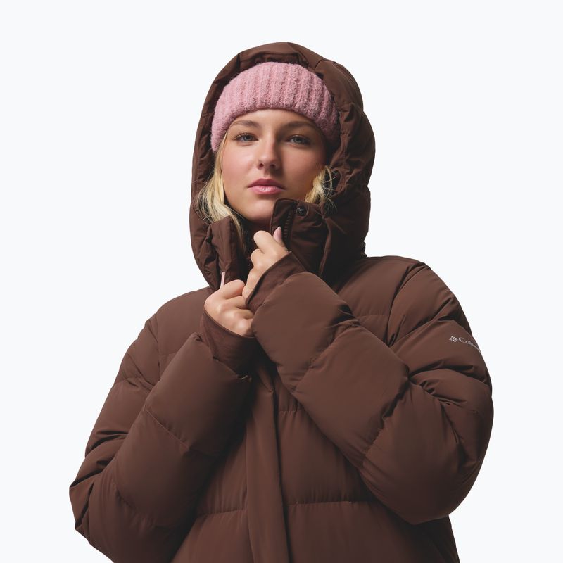 Women's down coat Columbia Amaze Puff Long Hooded tobacco 8