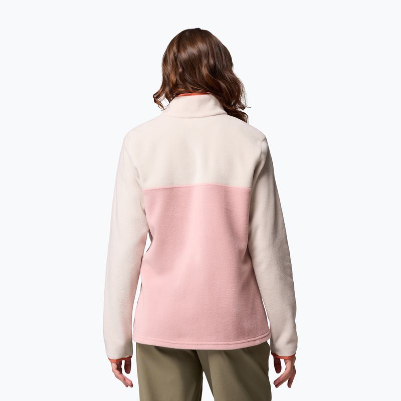 Women's Columbia Benton Springs 1/2 Snap sweatshirt eraser pink/dark stone/tuscan 3