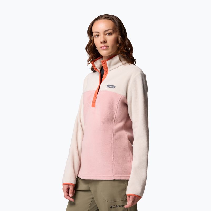 Women's sweatshirt Columbia Benton Springs 1/2 Snap eraser pink/dark stone/tuscan 4