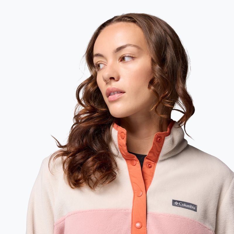 Women's sweatshirt Columbia Benton Springs 1/2 Snap eraser pink/dark stone/tuscan 5