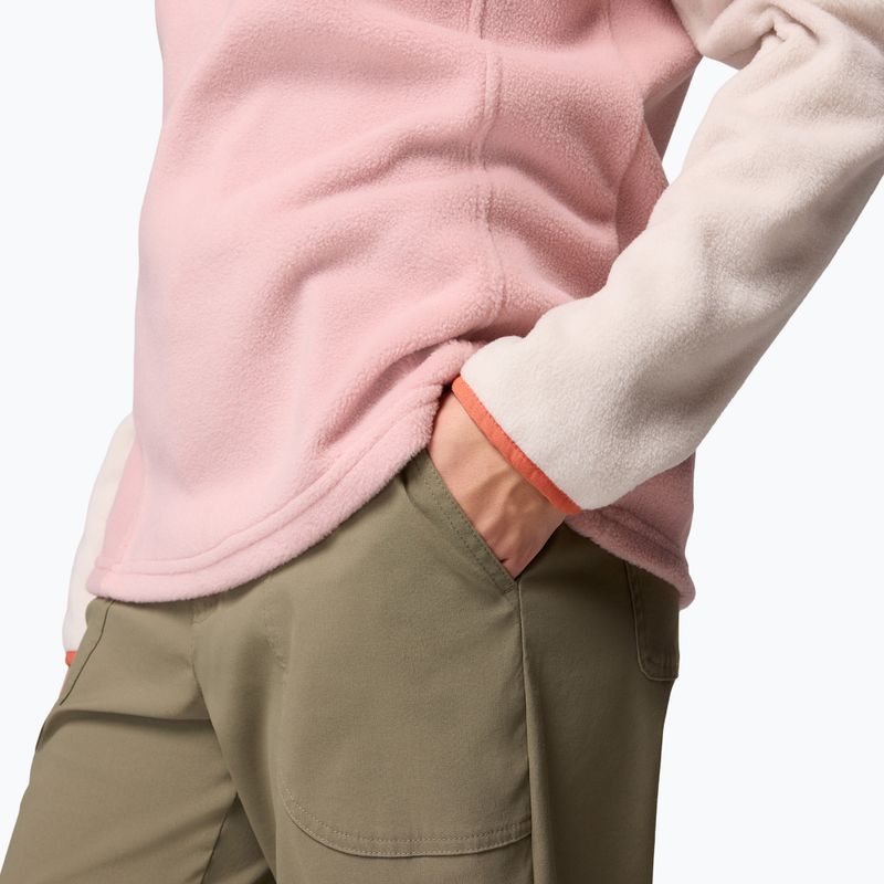 Women's Columbia Benton Springs 1/2 Snap sweatshirt eraser pink/dark stone/tuscan 6