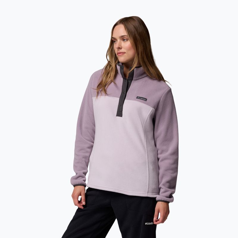 Women's sweatshirt Columbia Benton Springs 1/2 Snap lavender pearl/shale purple/shark 4