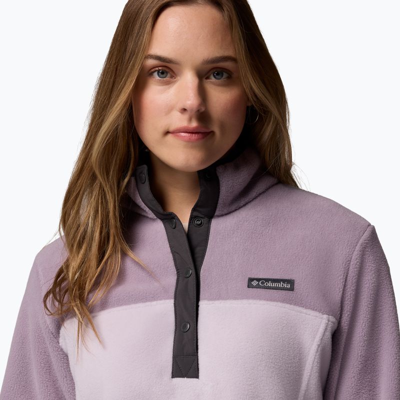 Women's sweatshirt Columbia Benton Springs 1/2 Snap lavender pearl/shale purple/shark 5