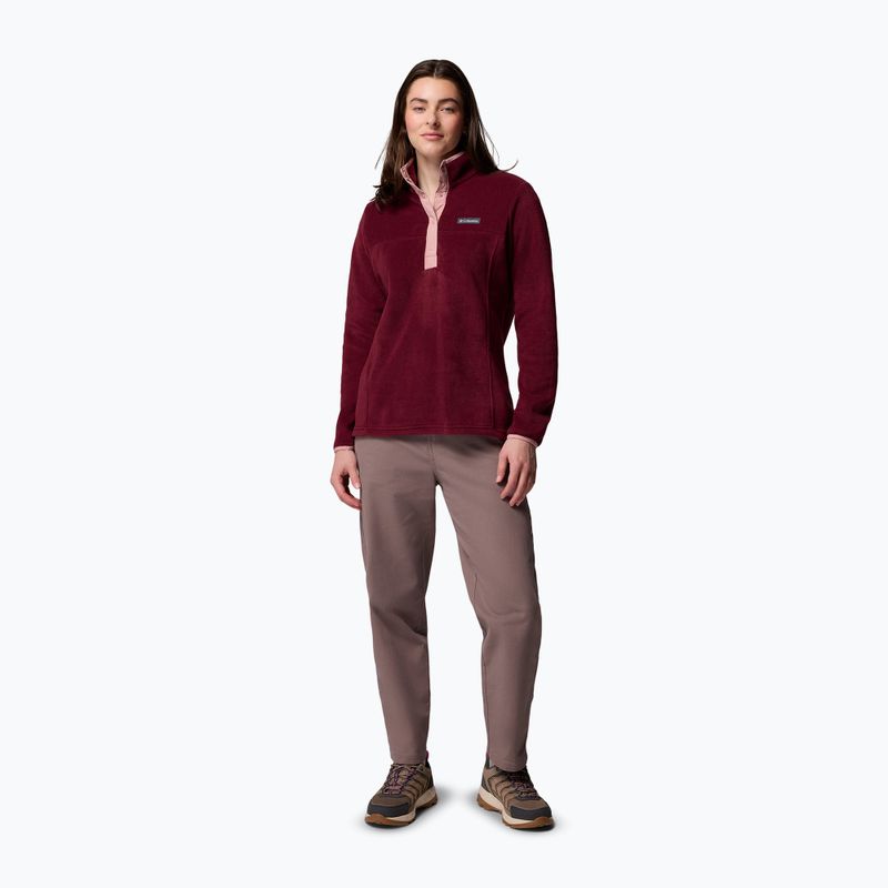 Women's fleece Columbia Benton Springs 1/2 Snap rich wine/eraser pink 2