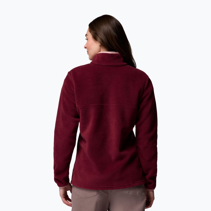 Women's sweatshirt Columbia Benton Springs 1/2 Snap rich wine/eraser pink 3