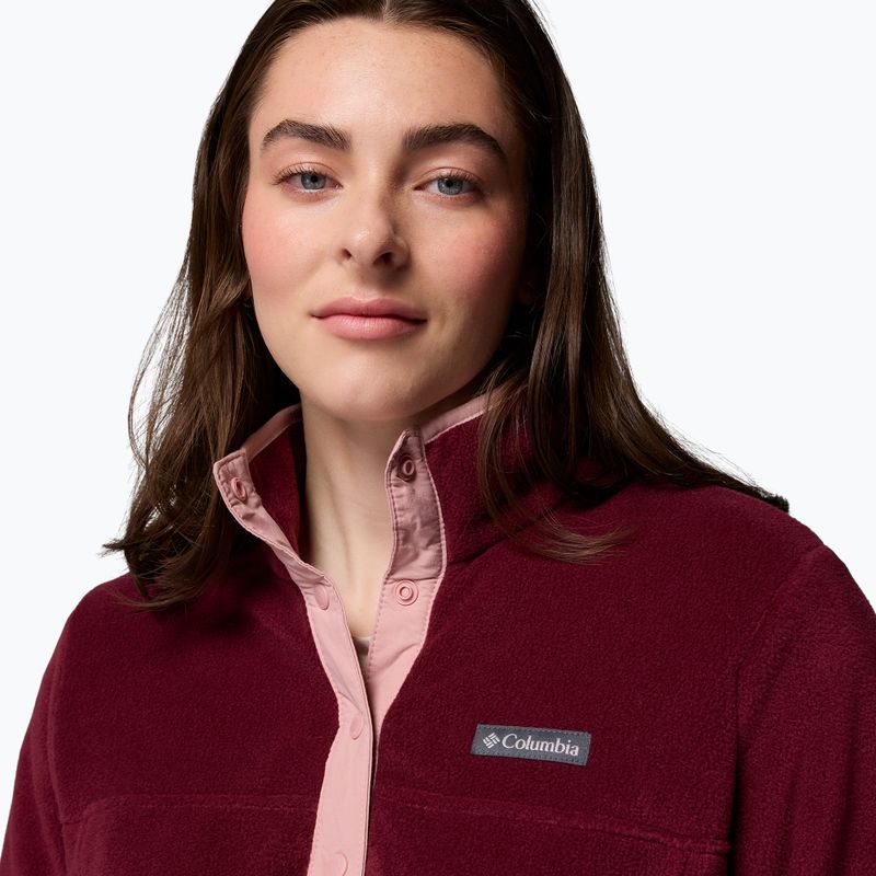 Women's fleece Columbia Benton Springs 1/2 Snap rich wine/eraser pink 5