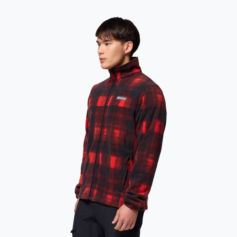 Men's sweatshirt Columbia Steens Mountain Printed sail red omblur 4