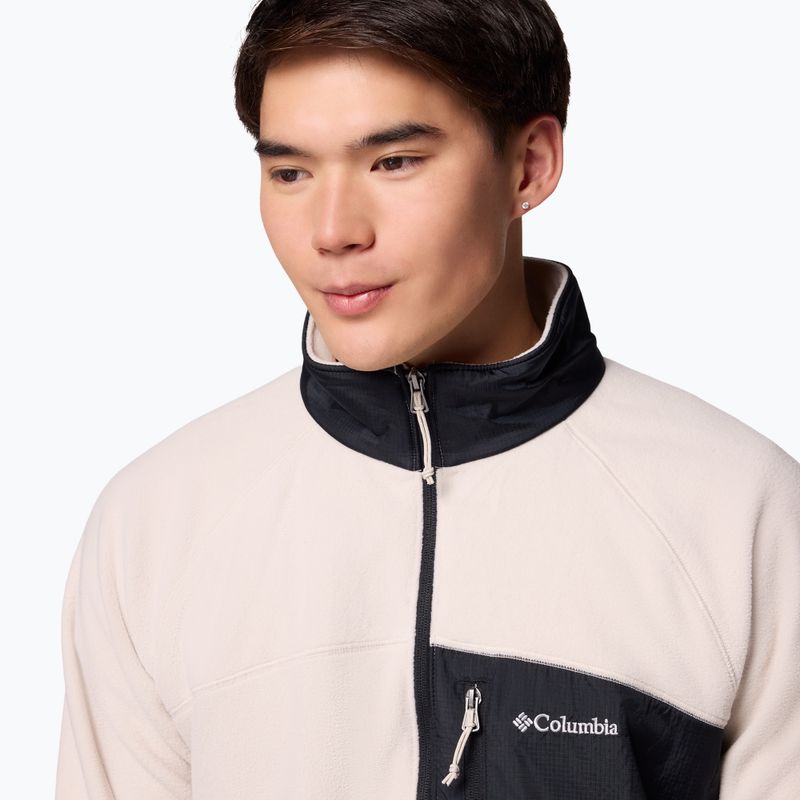 Men's fleece sweatshirt Columbia Fast Trek Overlay Full Zip dark stone/black 6