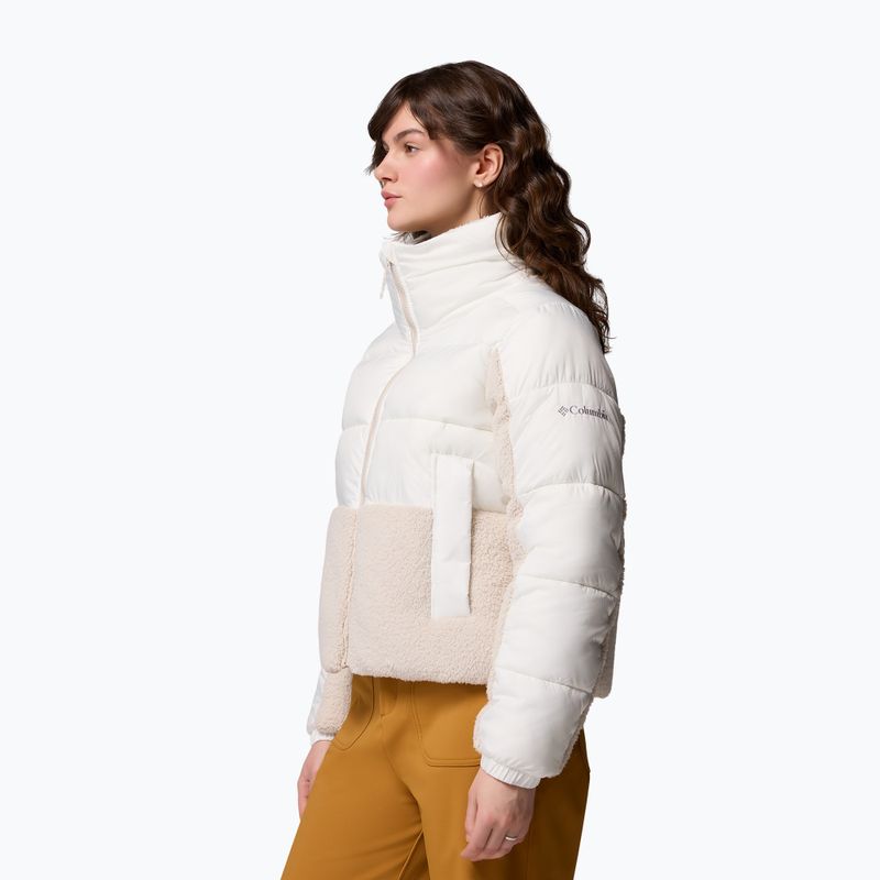 Women's hybrid jacket Columbia Leadbetter Point II Sherpa Hybrid sea salt/dark stone 4