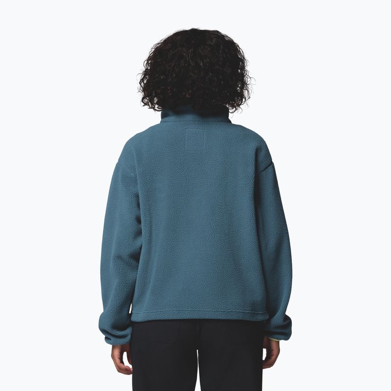 Women's fleece sweatshirt Columbia Helvetia II Cropped Half Snap Fleece everblue/crushed blue/citron haze 3