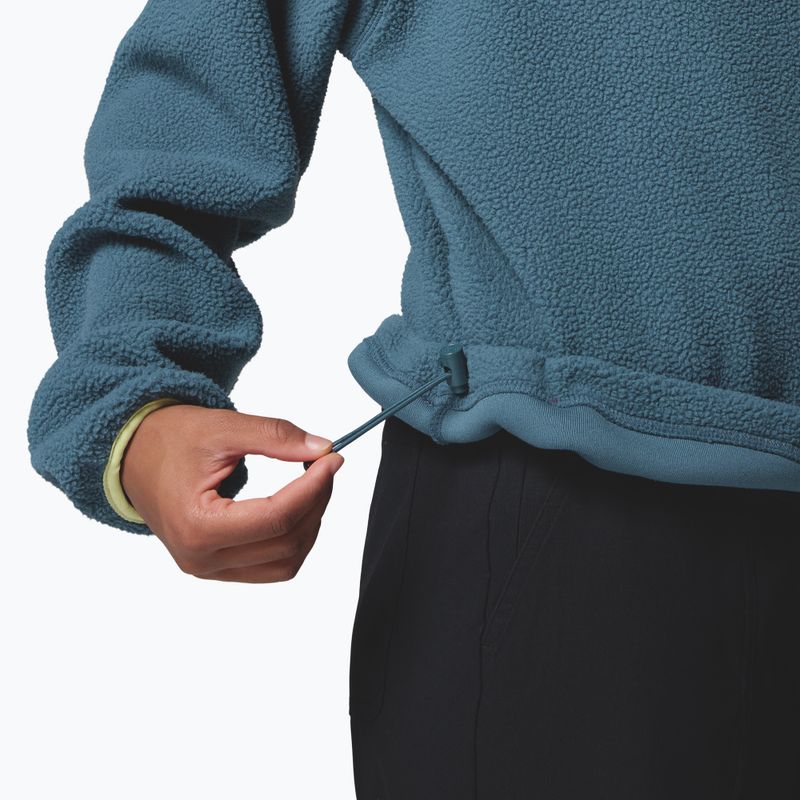 Women's fleece sweatshirt Columbia Helvetia II Cropped Half Snap Fleece everblue/crushed blue/citron haze 6