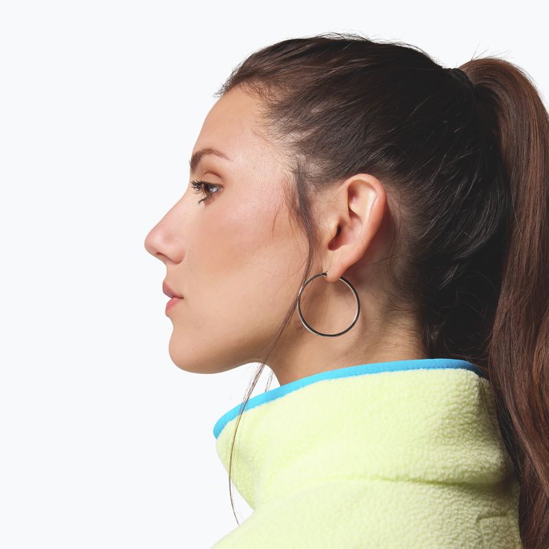 Women's fleece sweatshirt Columbia Helvetia II Cropped Half Snap Fleece citron haze/black/compass blue 8