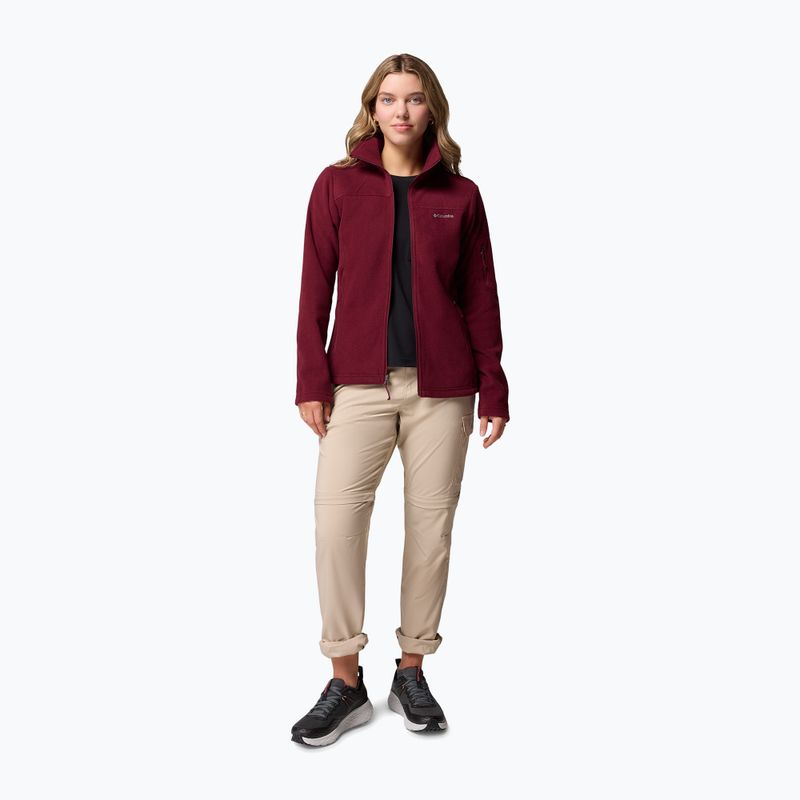 Women's fleece sweatshirt Columbia Fast Trek II rich wine 2