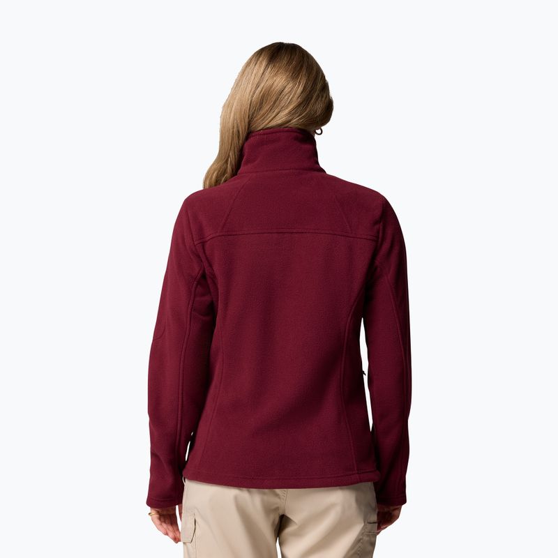 Women's fleece sweatshirt Columbia Fast Trek II rich wine 3