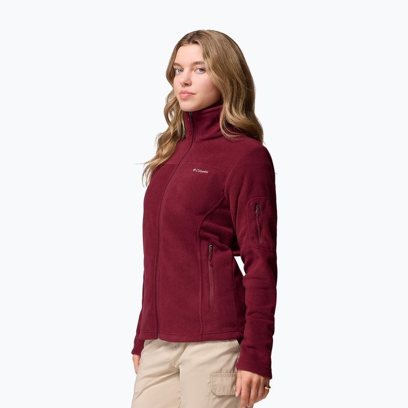 Women's fleece sweatshirt Columbia Fast Trek II rich wine 4