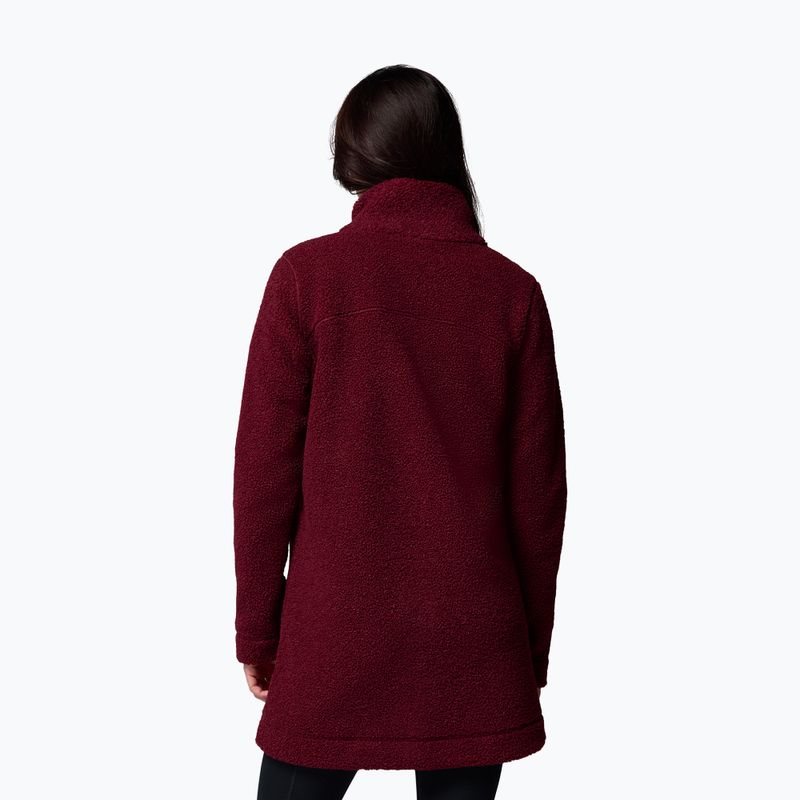 Women's fleece coat Columbia Panorama Long rich wine 3