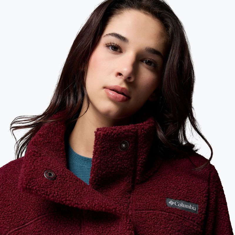 Women's fleece coat Columbia Panorama Long rich wine 7