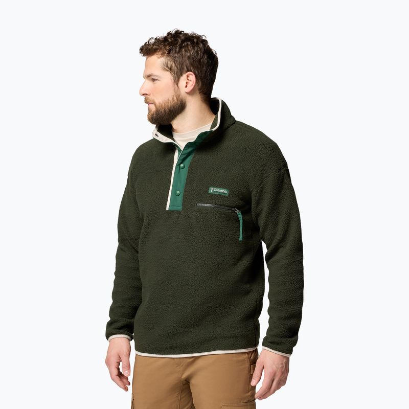 Men's fleece sweatshirt Columbia Helvetia II Half Snap Fleece greenspace 4