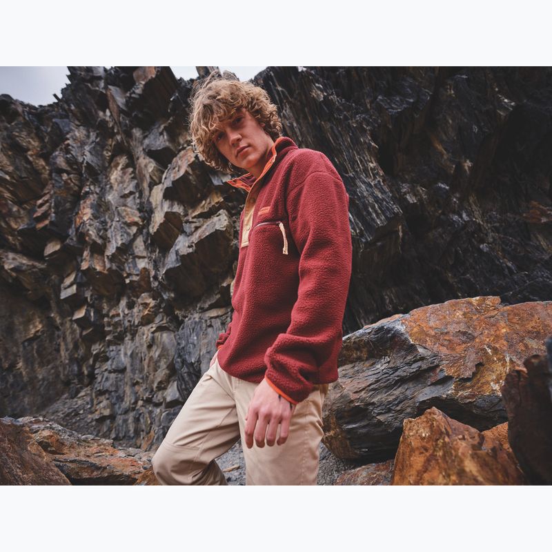 Men's fleece sweatshirt Columbia Helvetia II Half Snap Fleece rich wine 7